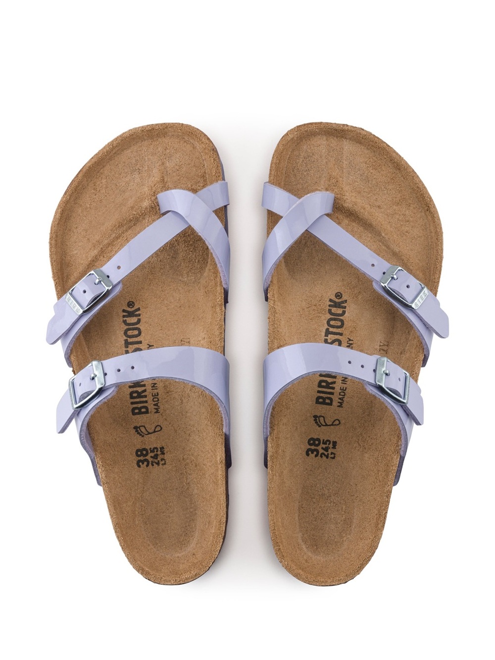 Birkenstock Mayari Sandal in Patent Purple Fog Size 39 or 9 - Picture 3 of 12